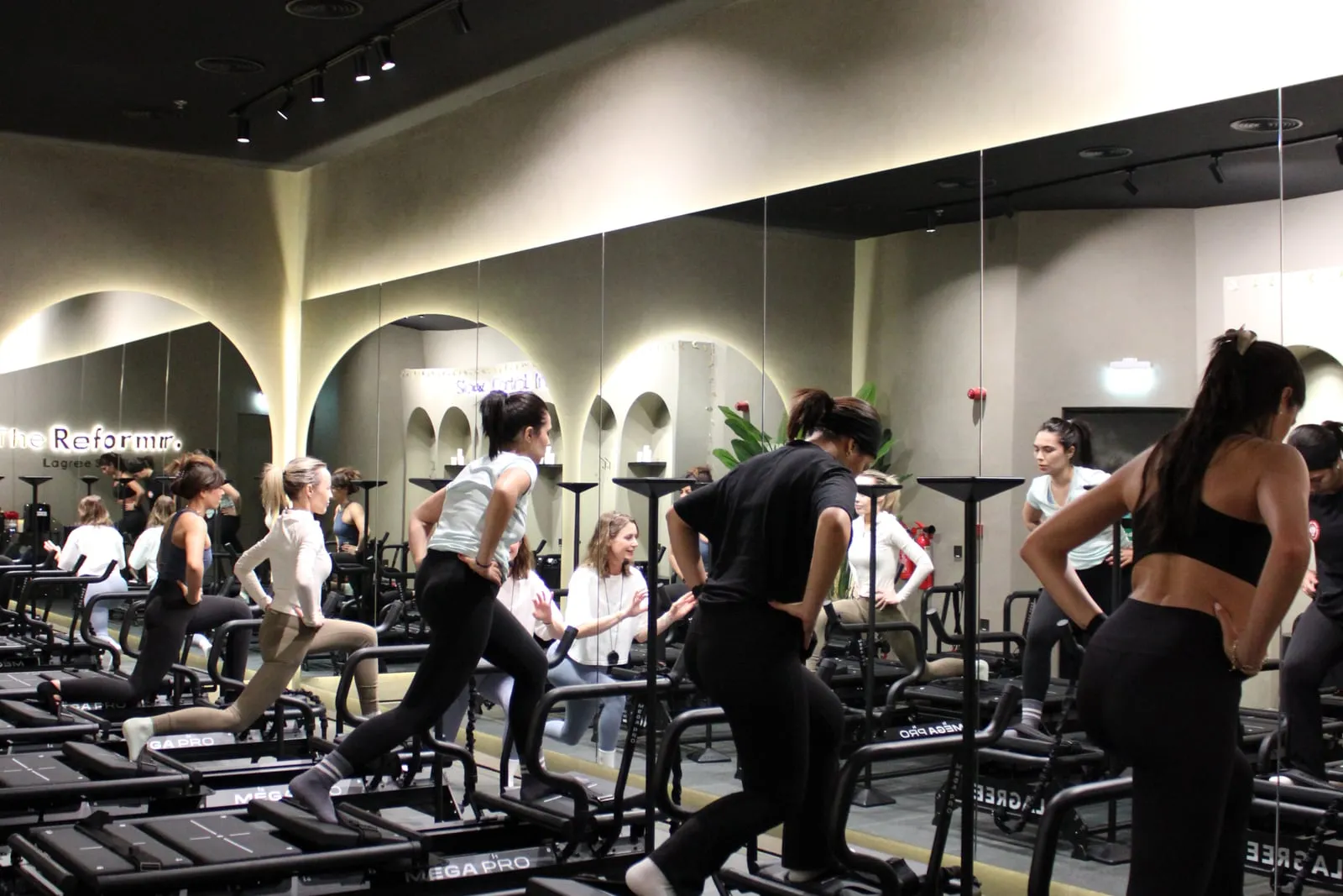 A full Lagree class on the Megaformers at The Reformr Lagree Studio, Abu Dhabi Mall