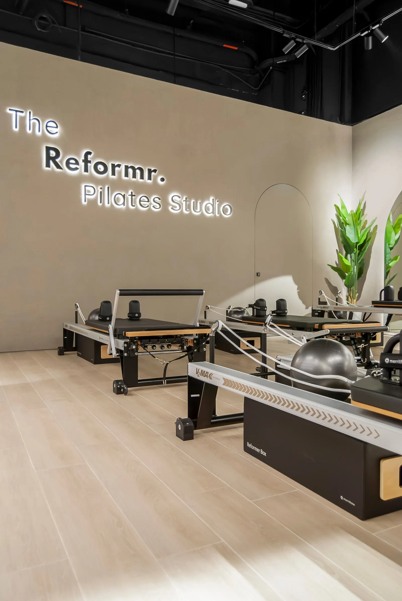 The Reformr. Pilates Studio illuminated sign as you walk in, Shams Boutik, Al Reem Island
